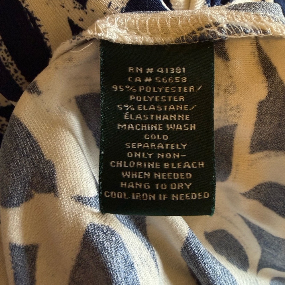 Ralph Lauren Navy and White Patterned Dress - Picture 7 of 7